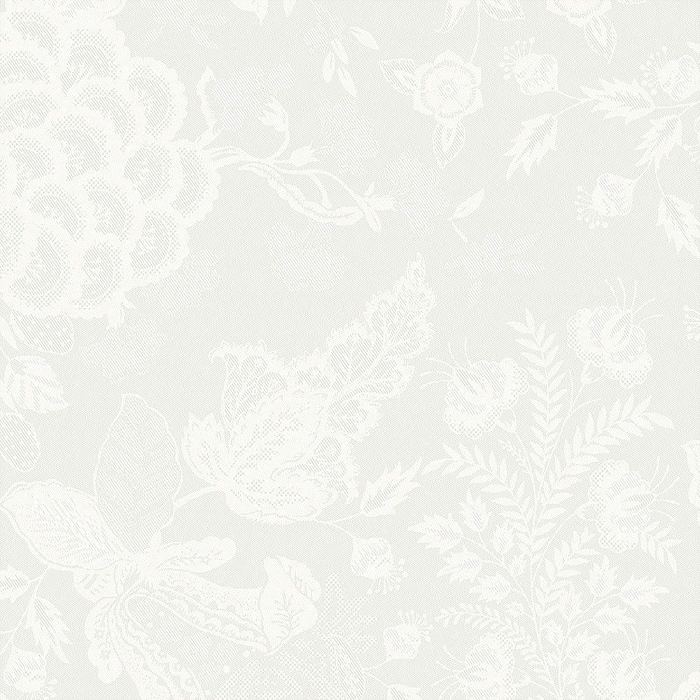 MILLE GIVERNY BLANC - Serviette antitache déperlant métis lin & coton blanc 54X54