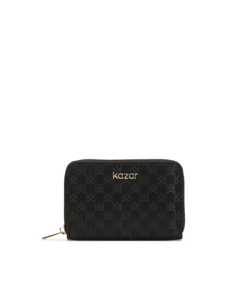 Small monogrammed fabric wallet from KAZAR