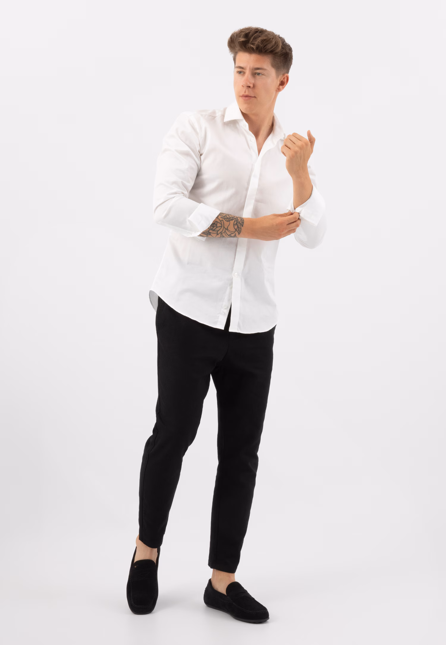 Czarne mokasyny męskie w stylu casual