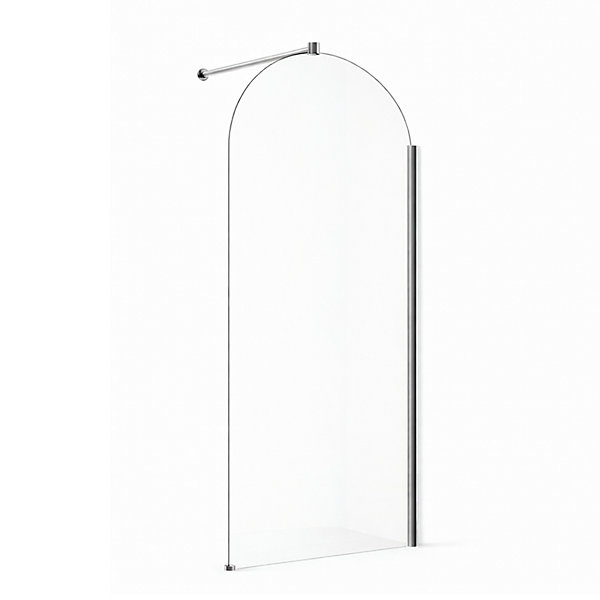 Paroi de douche italienne Clear - 120 x 195 cm - Chrome - SIENA