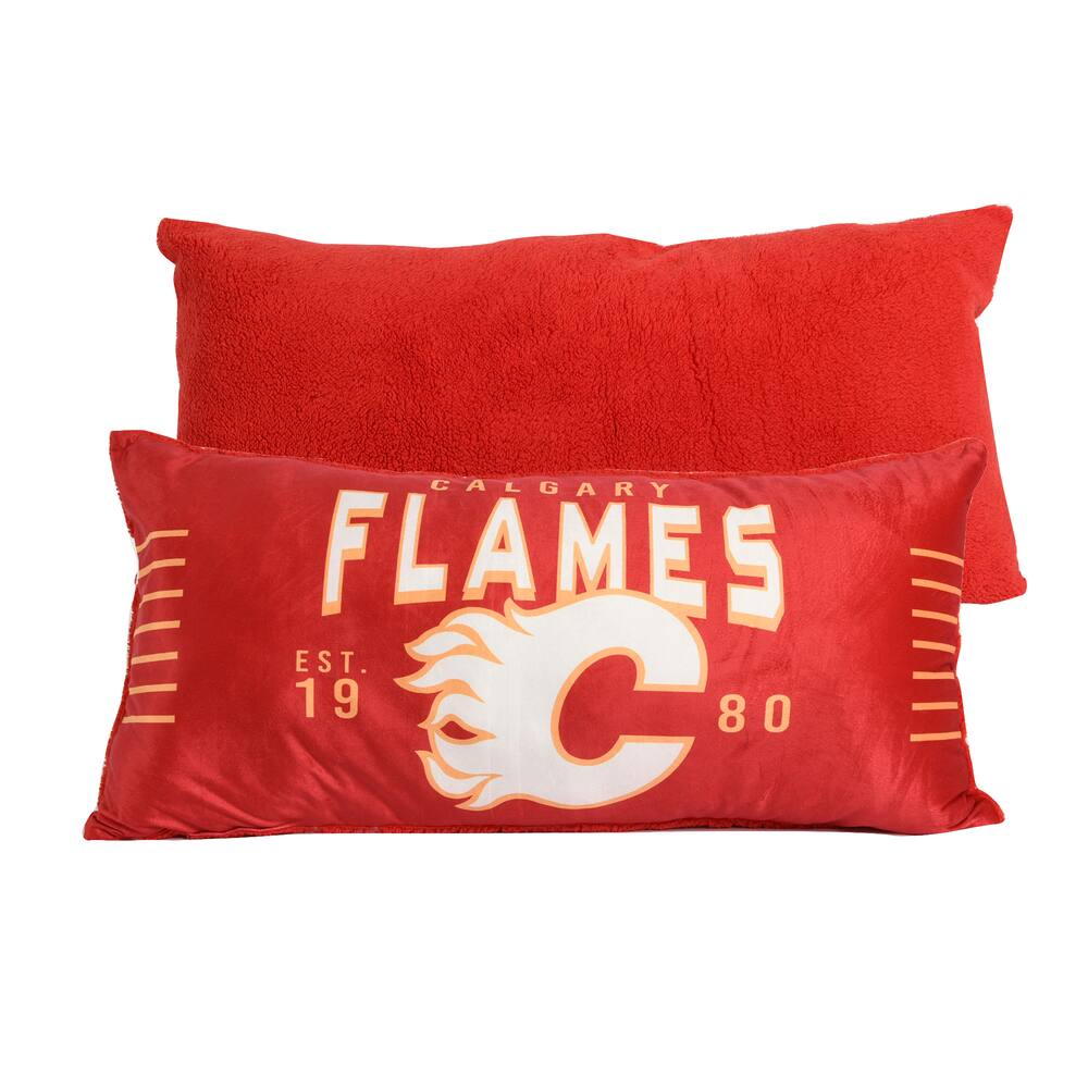 NHL Calgary Flames Officially Licensed Hockey Body Pillow, 18-in x 36-in