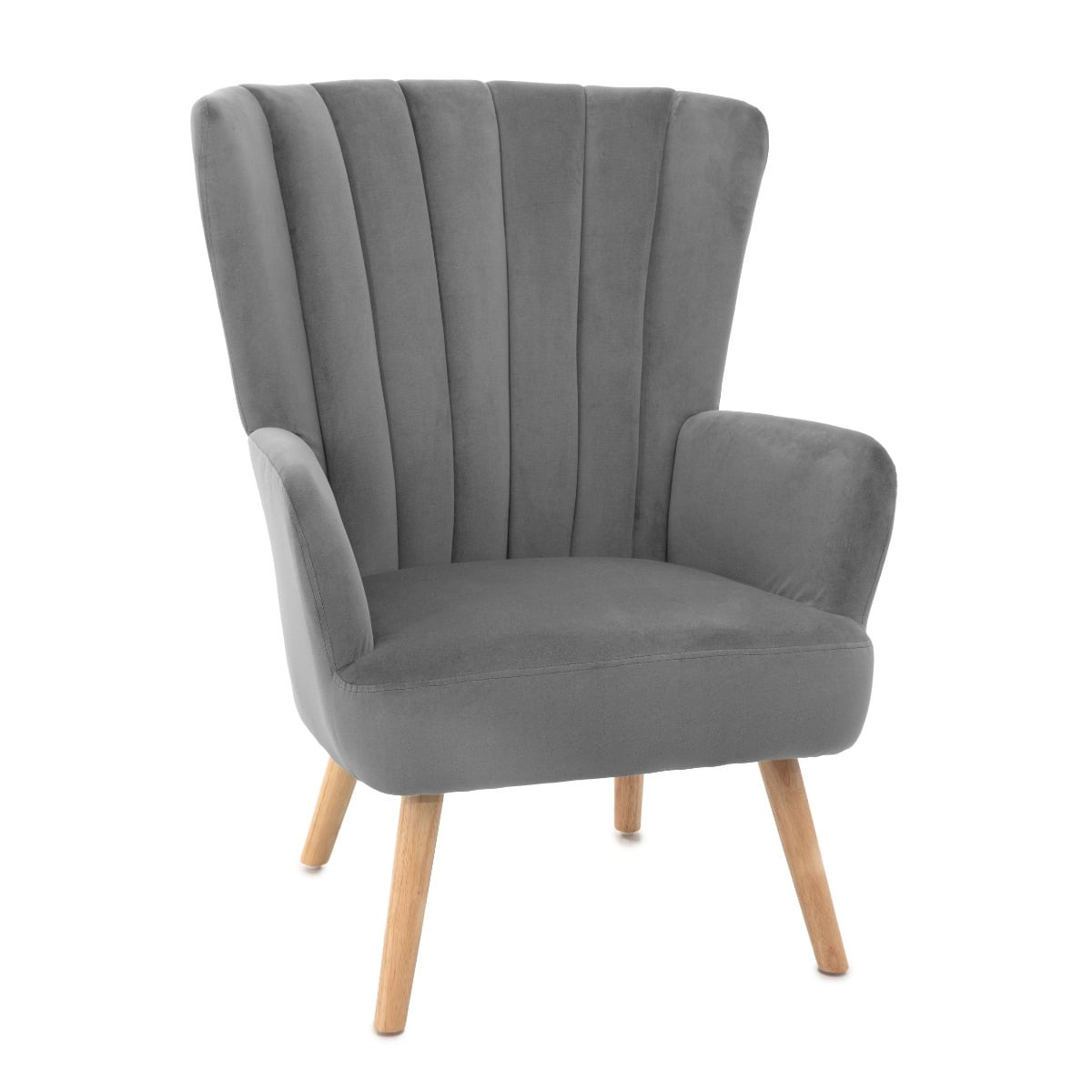 Fotel MILLS szary 75x79x102 cm HOMLA