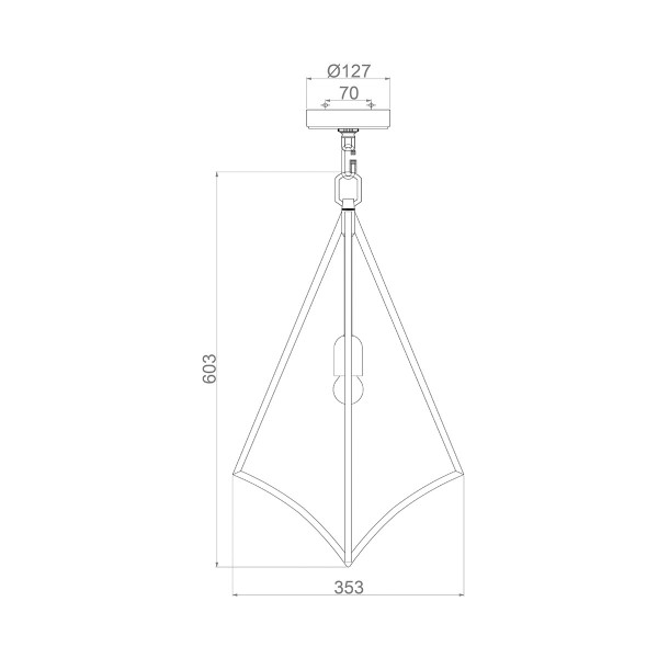 Lampa wisząca polerowany chrom Nico 1xE27x60W wym: 226,4x35,3x35,3 cm Feiss