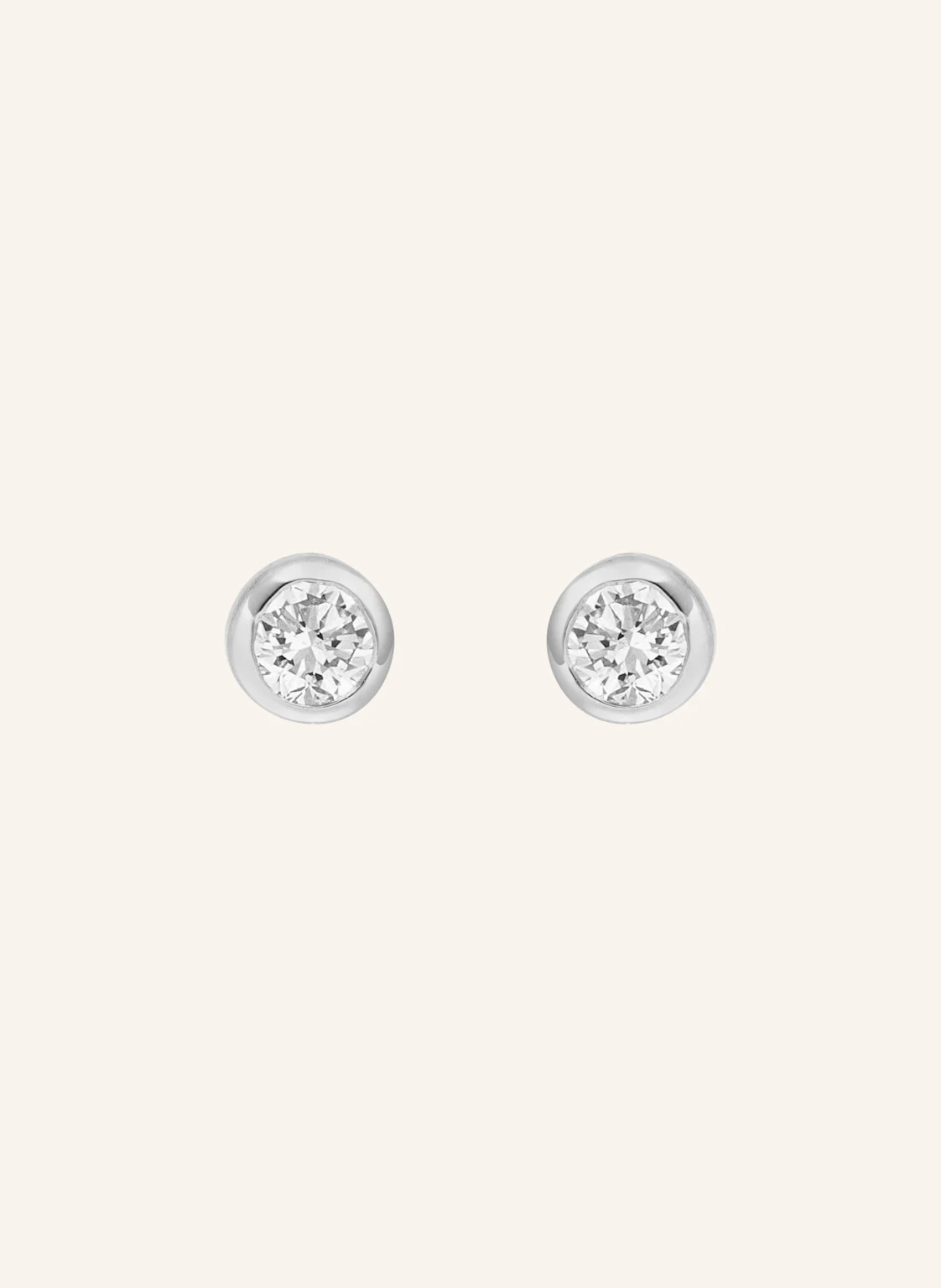 Leaf Ohrstecker MY FIRST DIAMOND 18 Karat Weißgold mit Diamanten
