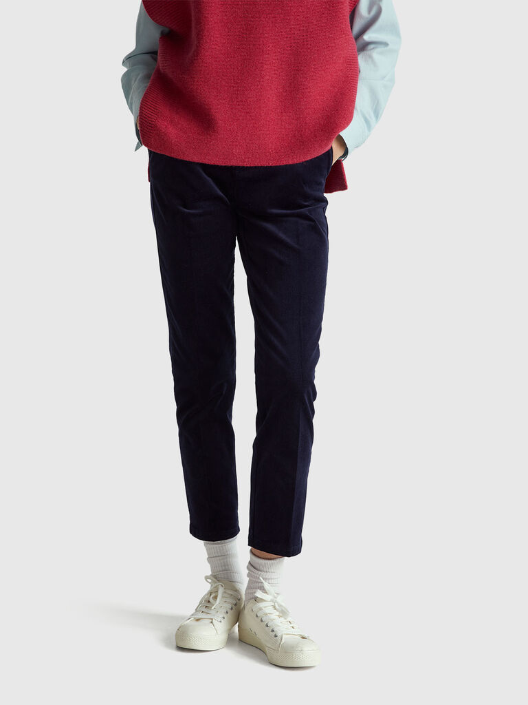 Stretch velvet chinos