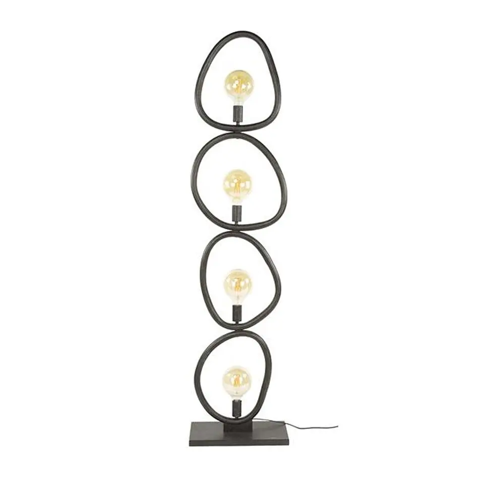 Hoyz Collection - Vloerlamp Pebble 4-lichts - Artic Zwart