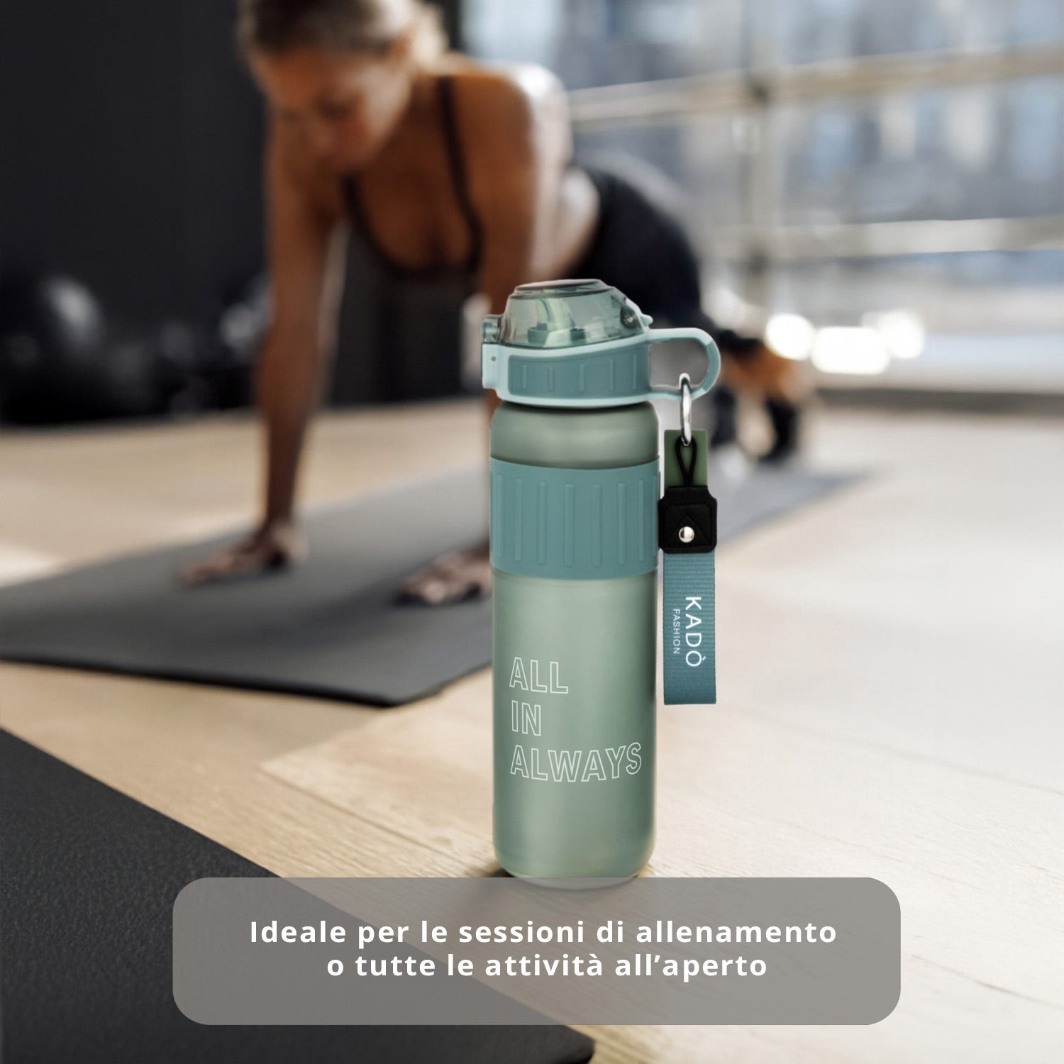 Borraccia scritta motivazionale 1 L grigio Hydrea