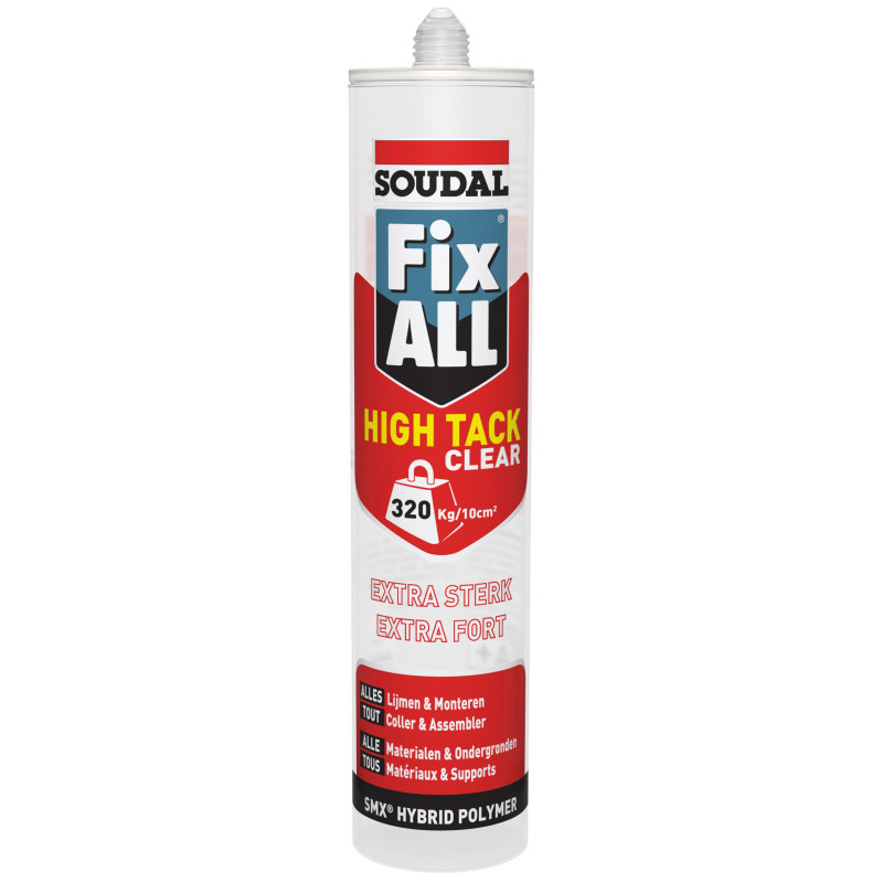 Colle 2-en-1 extra forte transparent 0,29 L SOUDAL