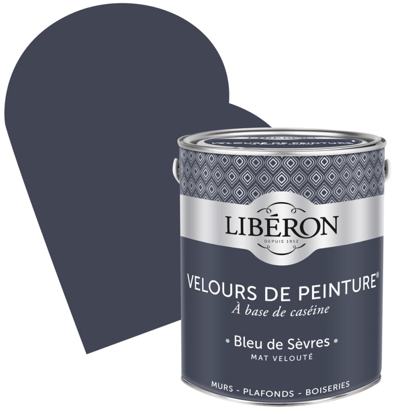 Peinture Velours de Peinture bleu de Sèvres mate 2,5 L LIBERON