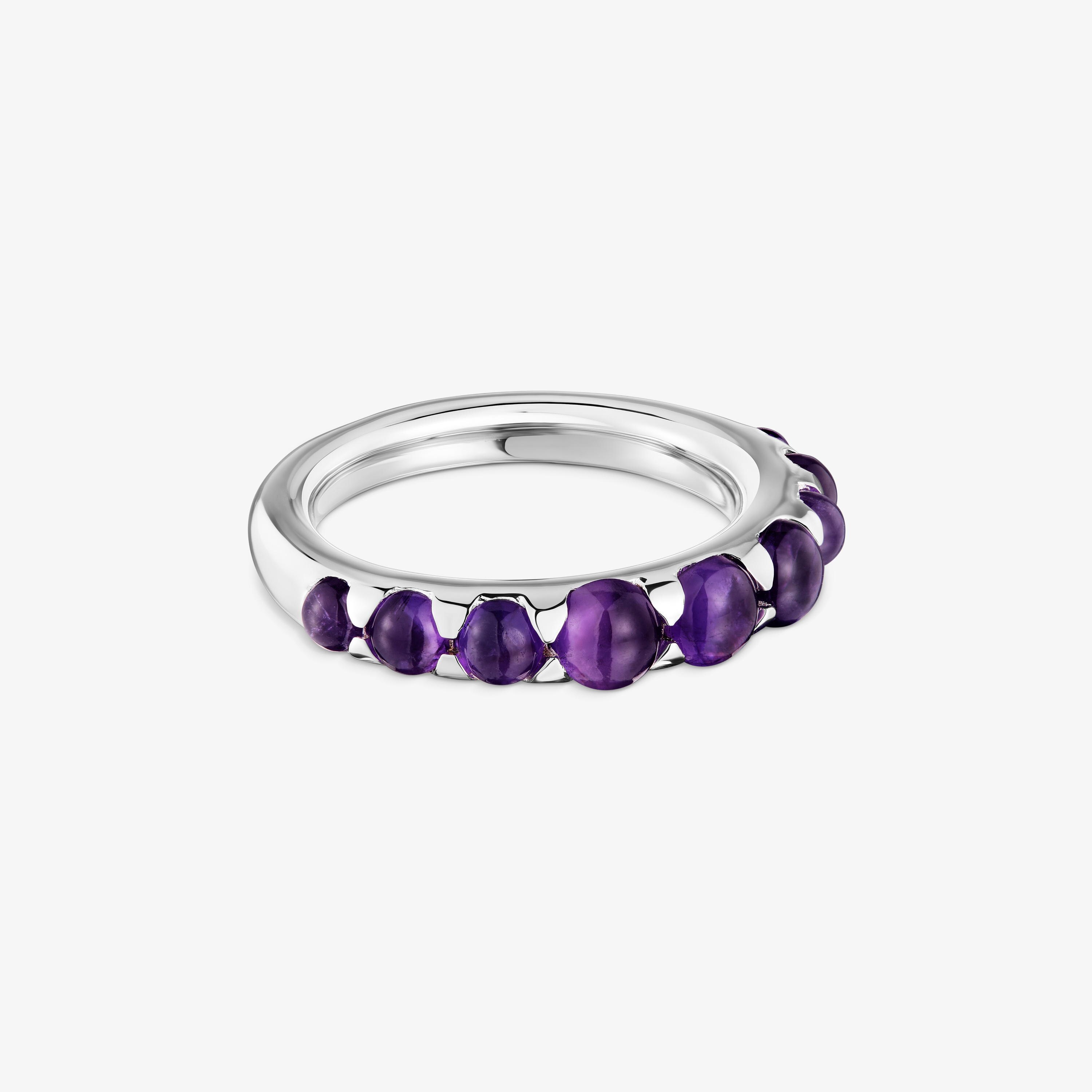 Anillo pequeño de plata y amatista Sugar Party