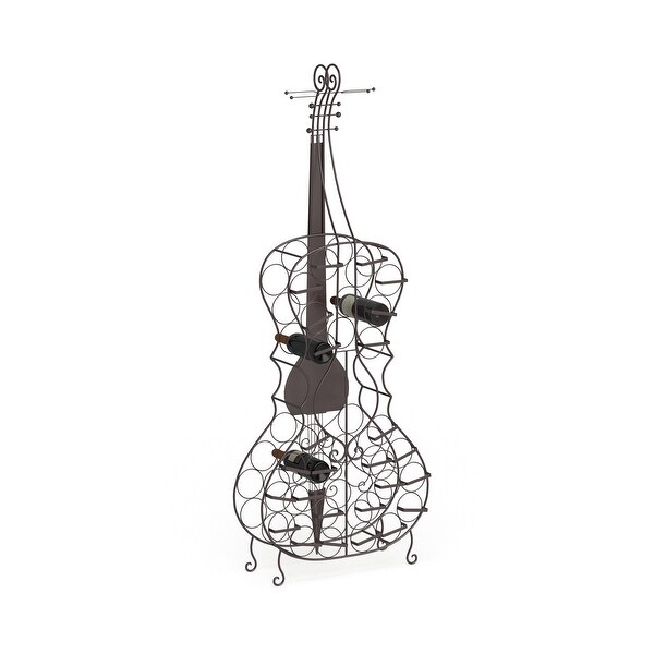 Black Tin Eclectic Wine Rack 68 x 27 x 8 - 27 x 8 x 68