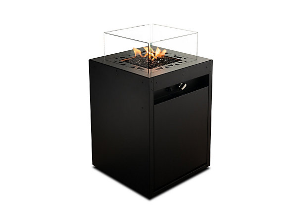 MF - Chauffage a gaz exterieur Square jusqua 10 kW en acier galvanise avec compartiment cache
