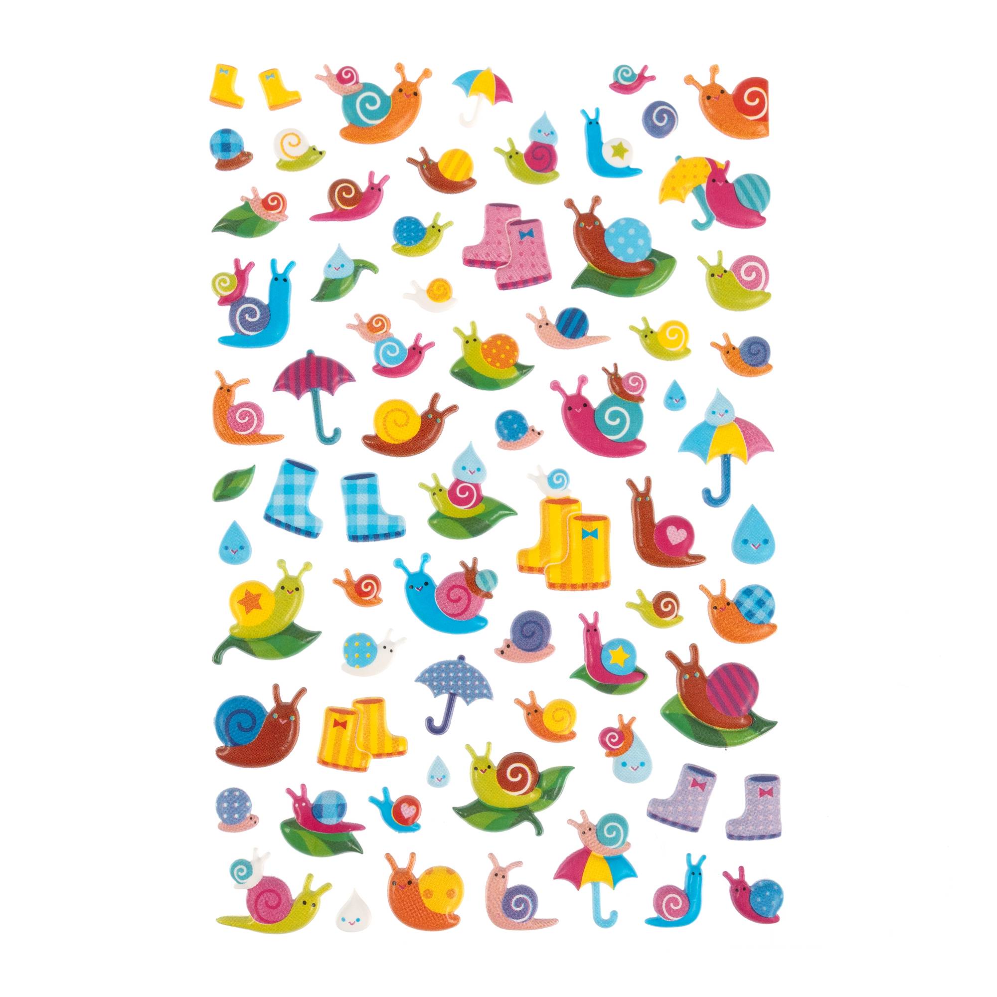 Snail Puffy Stickers