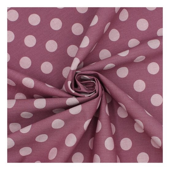 Mauve Hometown Chambray Dots Fabric?by the Metre