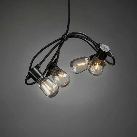 LED-Lichterkette, schwarz, Kabellänge: 14,75 m