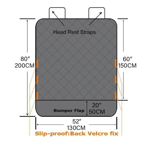 SOGA Premium Car Trunk Pet Mat Boot Cargo Liner Waterproof Seat Cover Protector Hammock Non-Slip Pet Travel Essentials