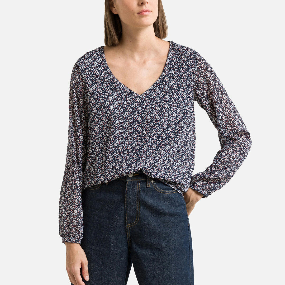 Blouse imprimée col V