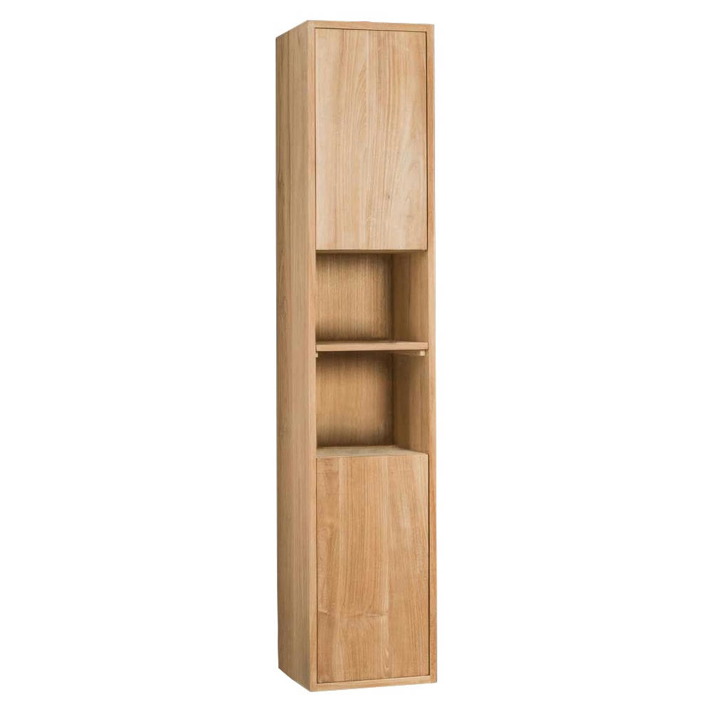 - Colonne salle de bain suspendu réversible en teck H150cm