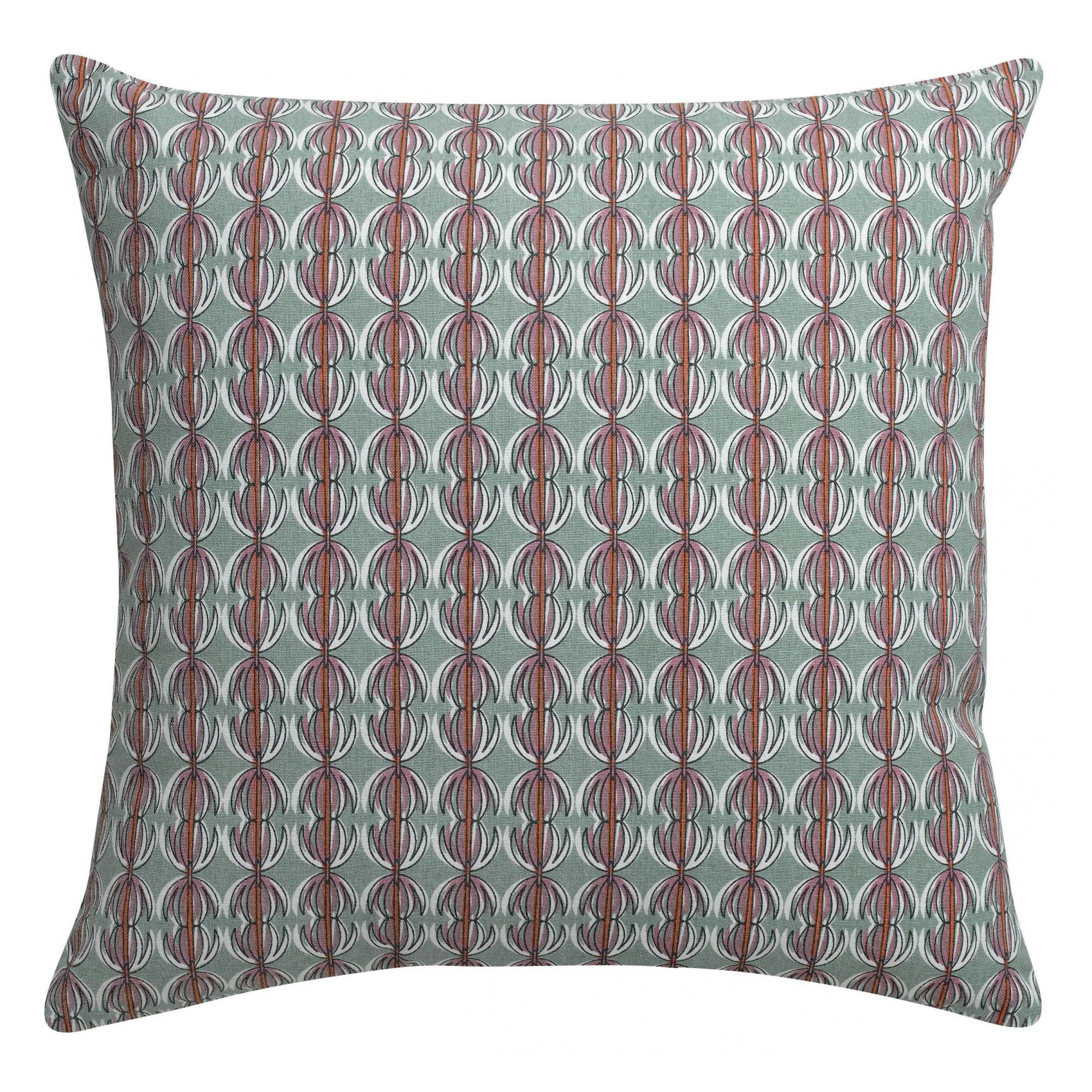 LALIT - Coussin  en coton sauge 45 x 45