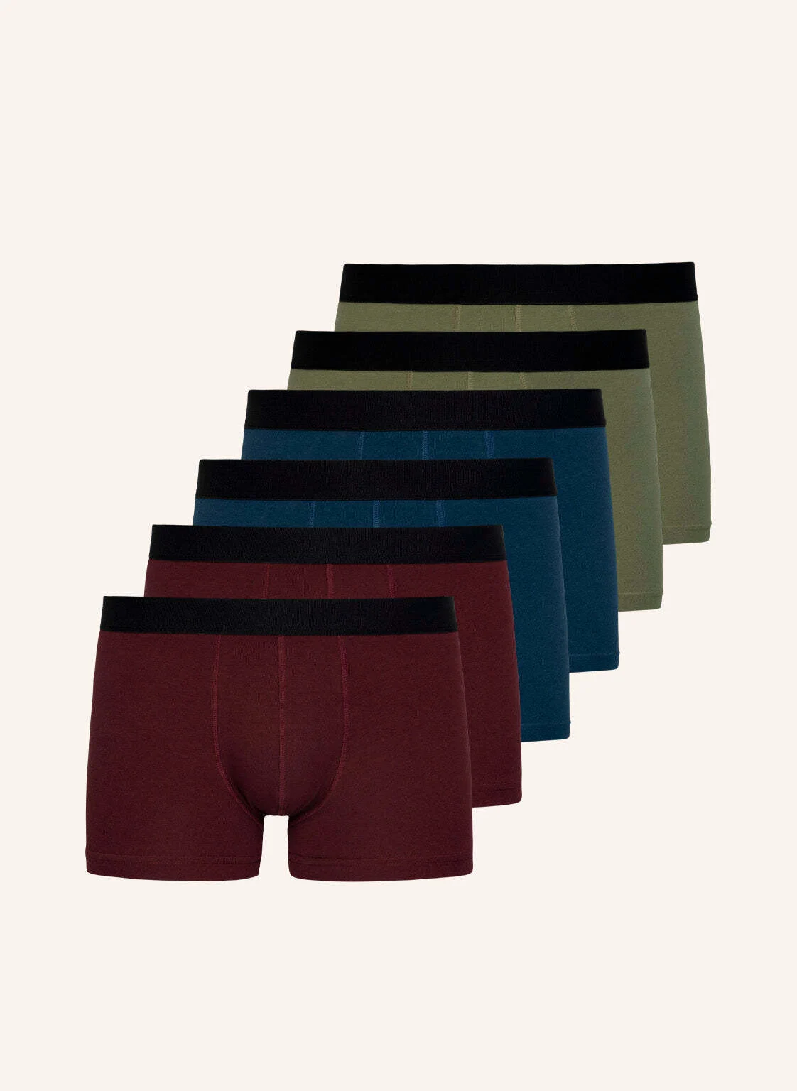 SNOCKS 6er-Pack Boxershorts ohne Logo