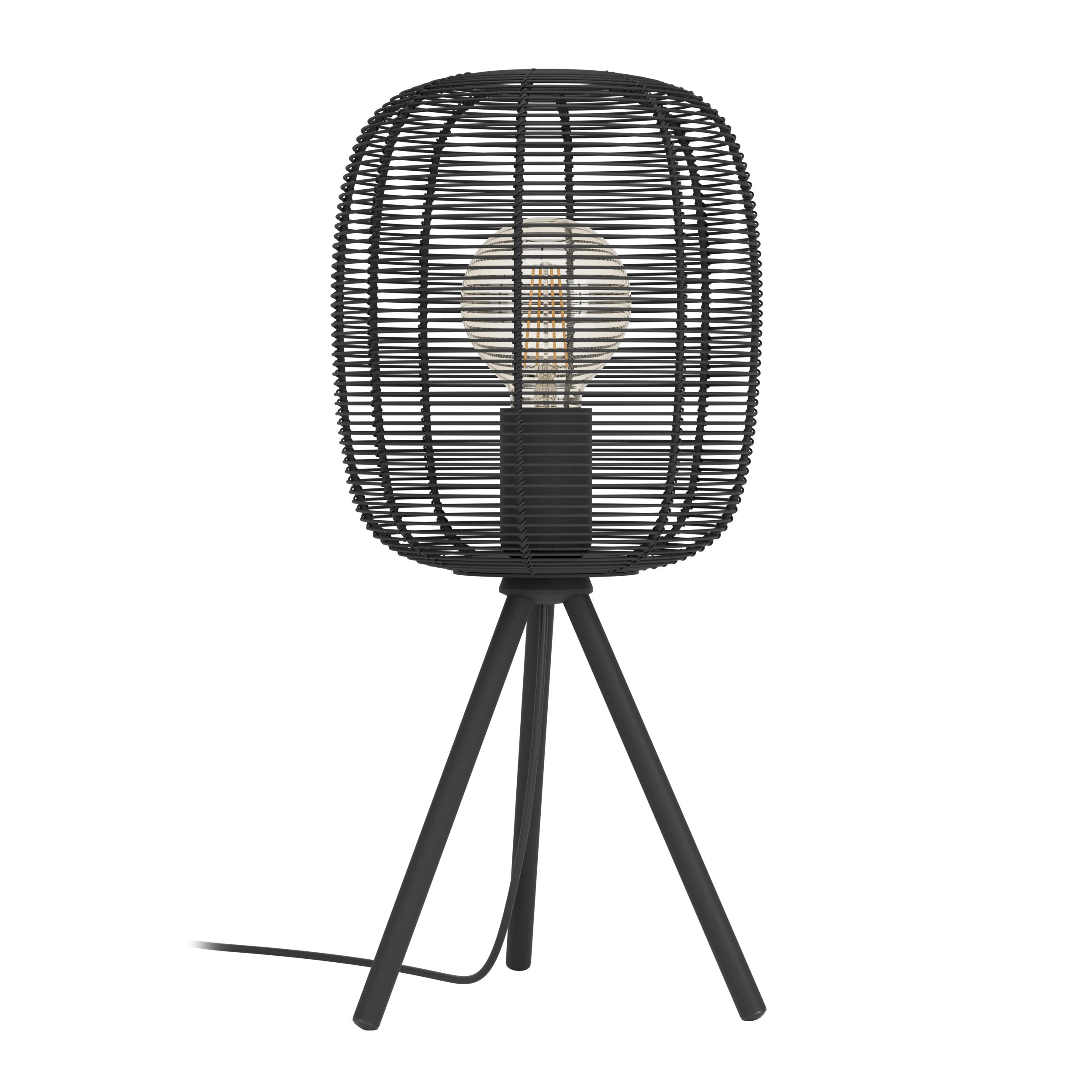EGLO tafellamp Rinroe - e27 - 44 cm - zwart - staal
