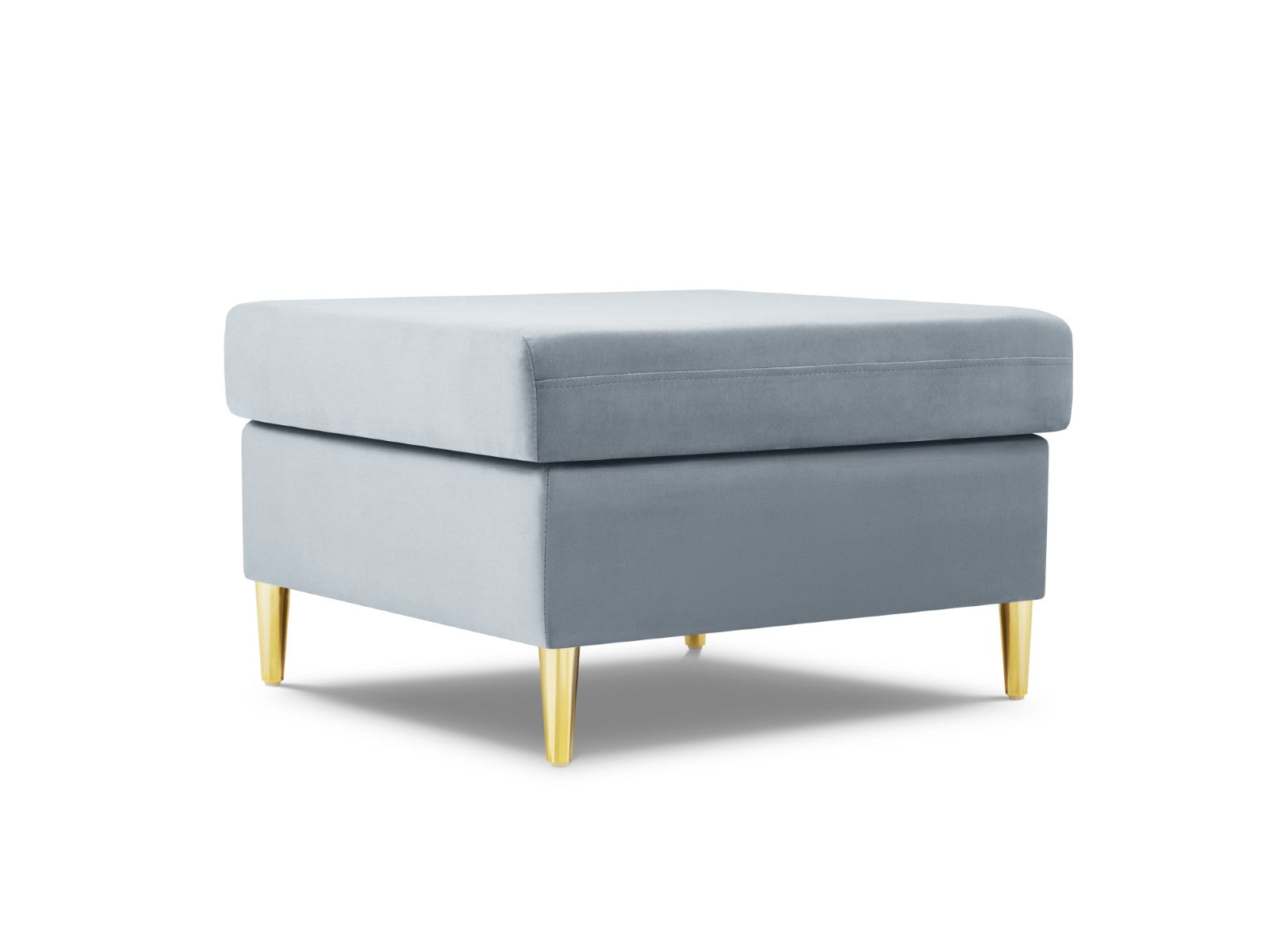 Cosmopolitan Design Poef Kyoto flueel, lichtblauw - 70x70x45cm