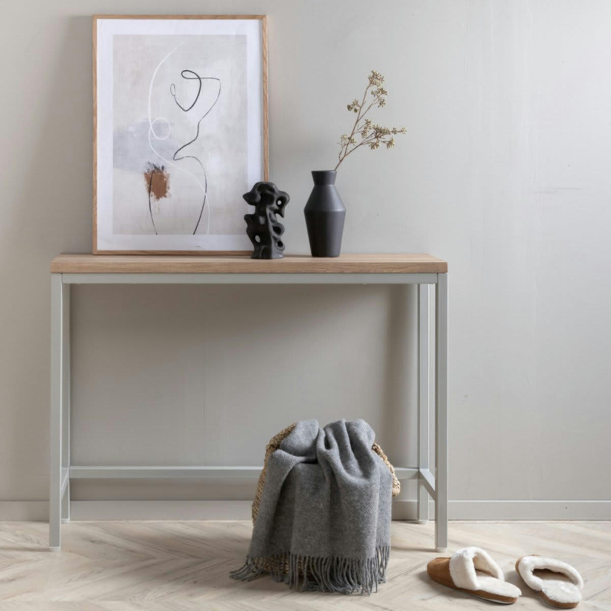 ISIA - Table d'appoint moderne en bois et métal