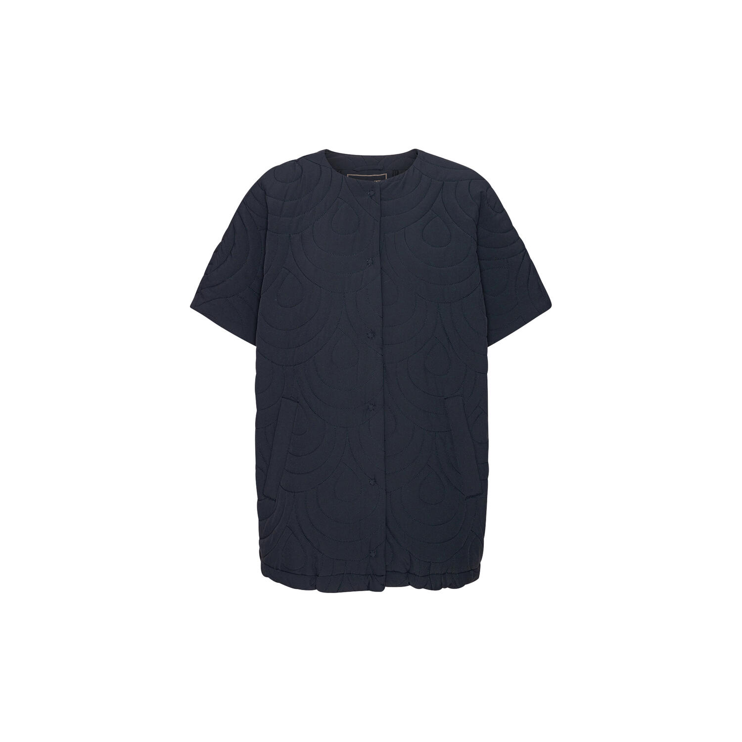 Short Quilted Cape, dark indigo