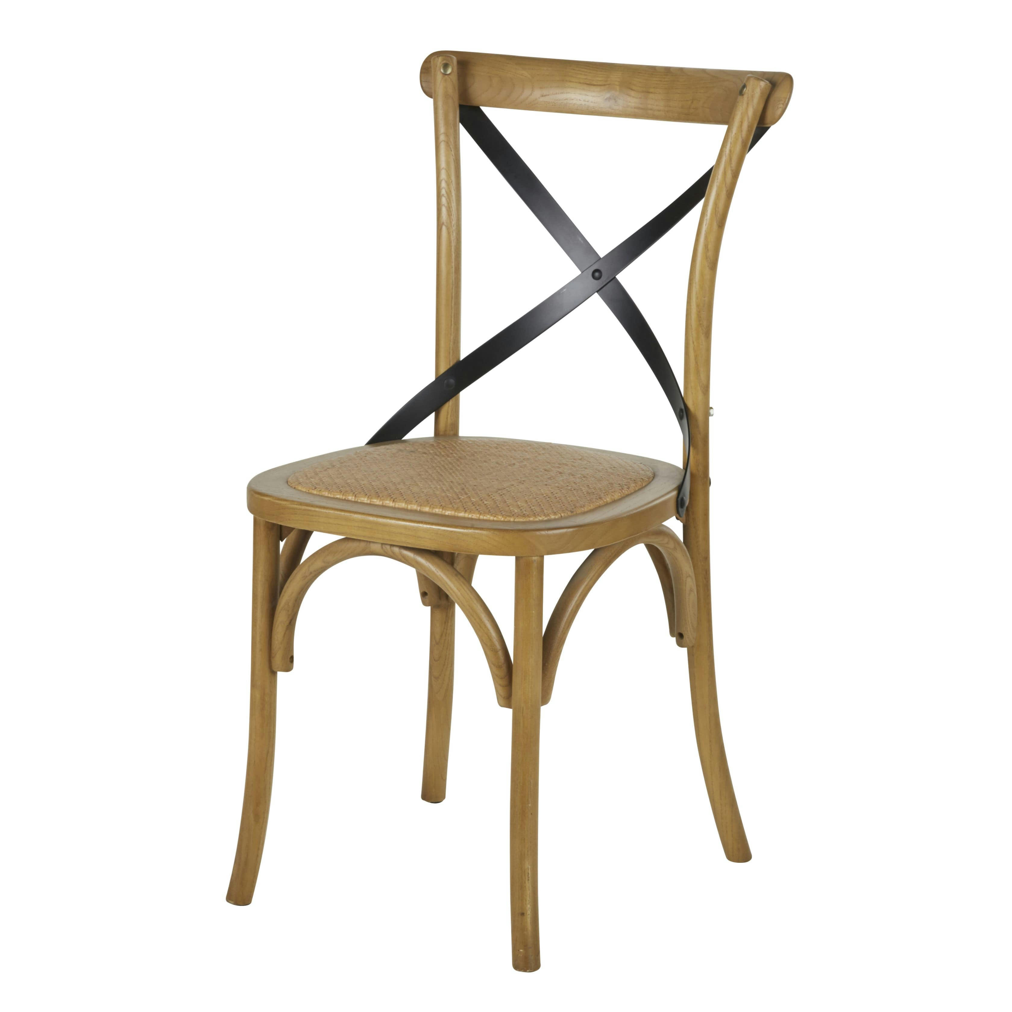 Tradition - Chaise bistrot en bois de hêtre et bambou
