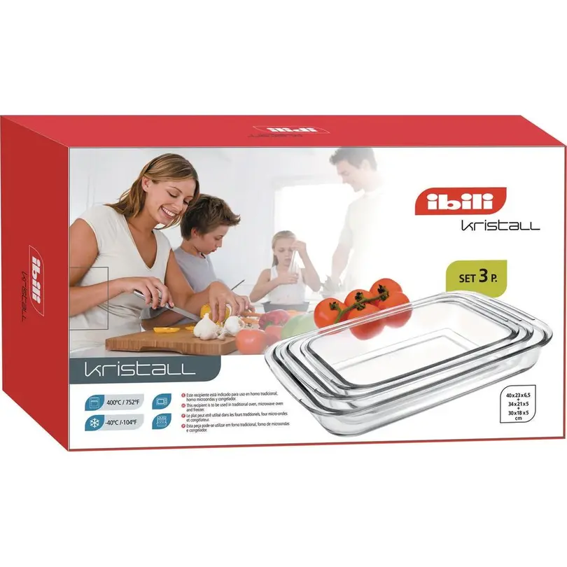 Auflaufform 3er-Set Ibili