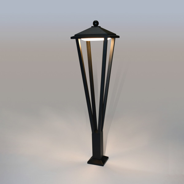 Lampa ogrodowa BONS wys:80 cm czarny piaskowany LED 1x12W 590lm IP54 Italux