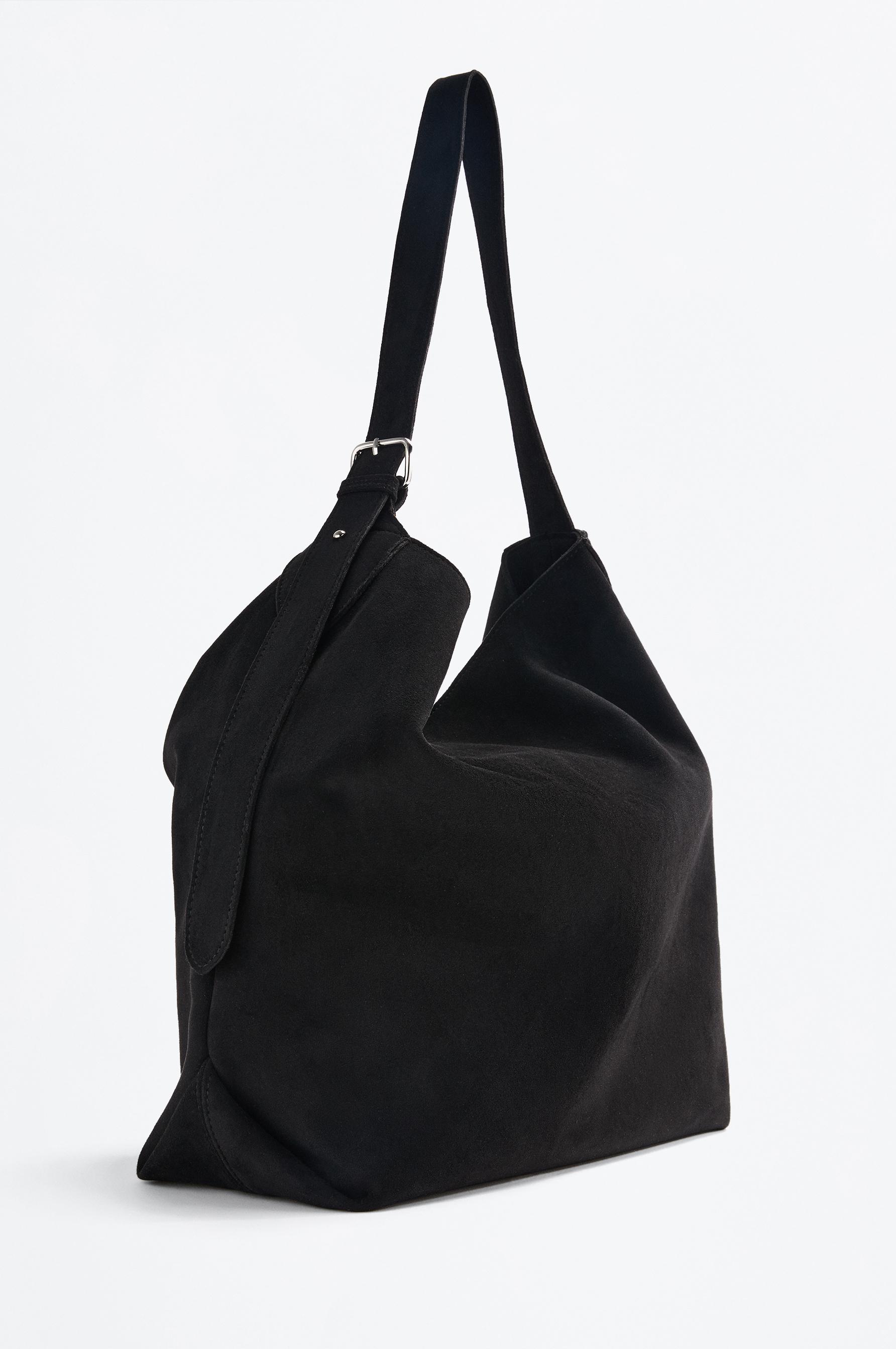 Bolso saca efecto suede hebilla