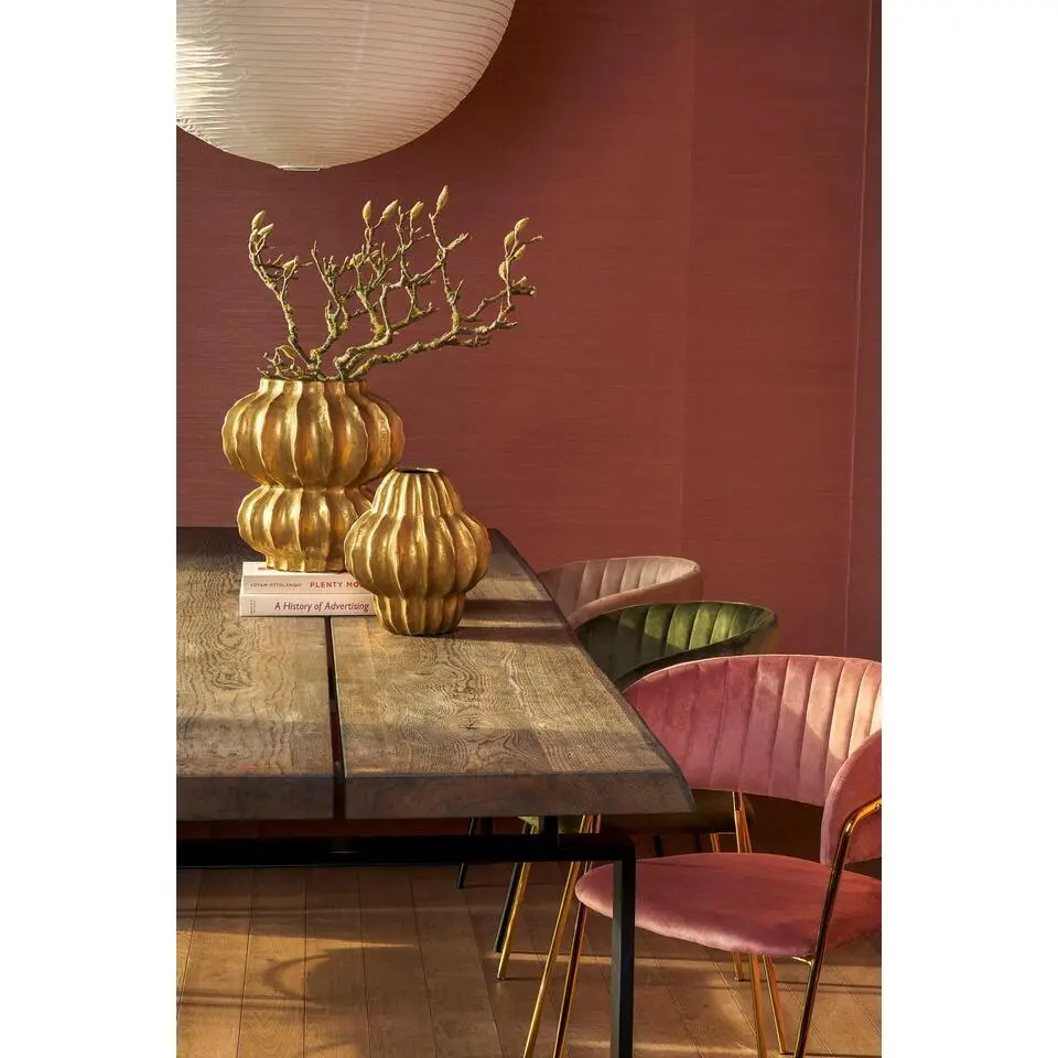 Mica Decorations Altea Vaas - H28 x &Oslash;24,5 cm - Keramiek - Goud