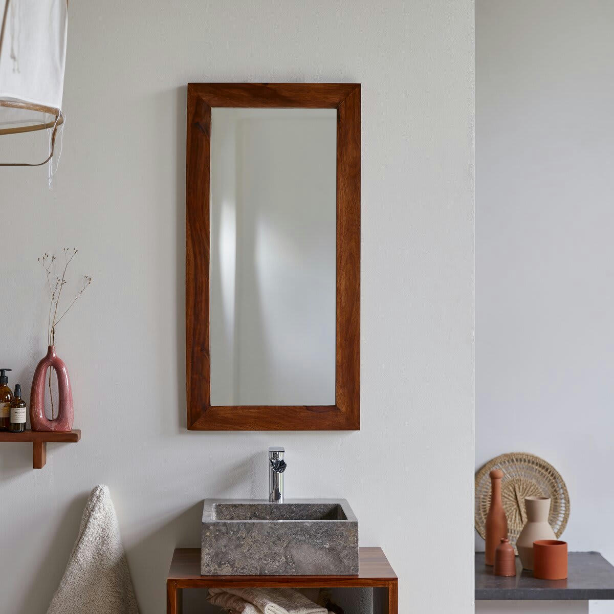 KWARTO - Miroir en palissandre 100x50 cm