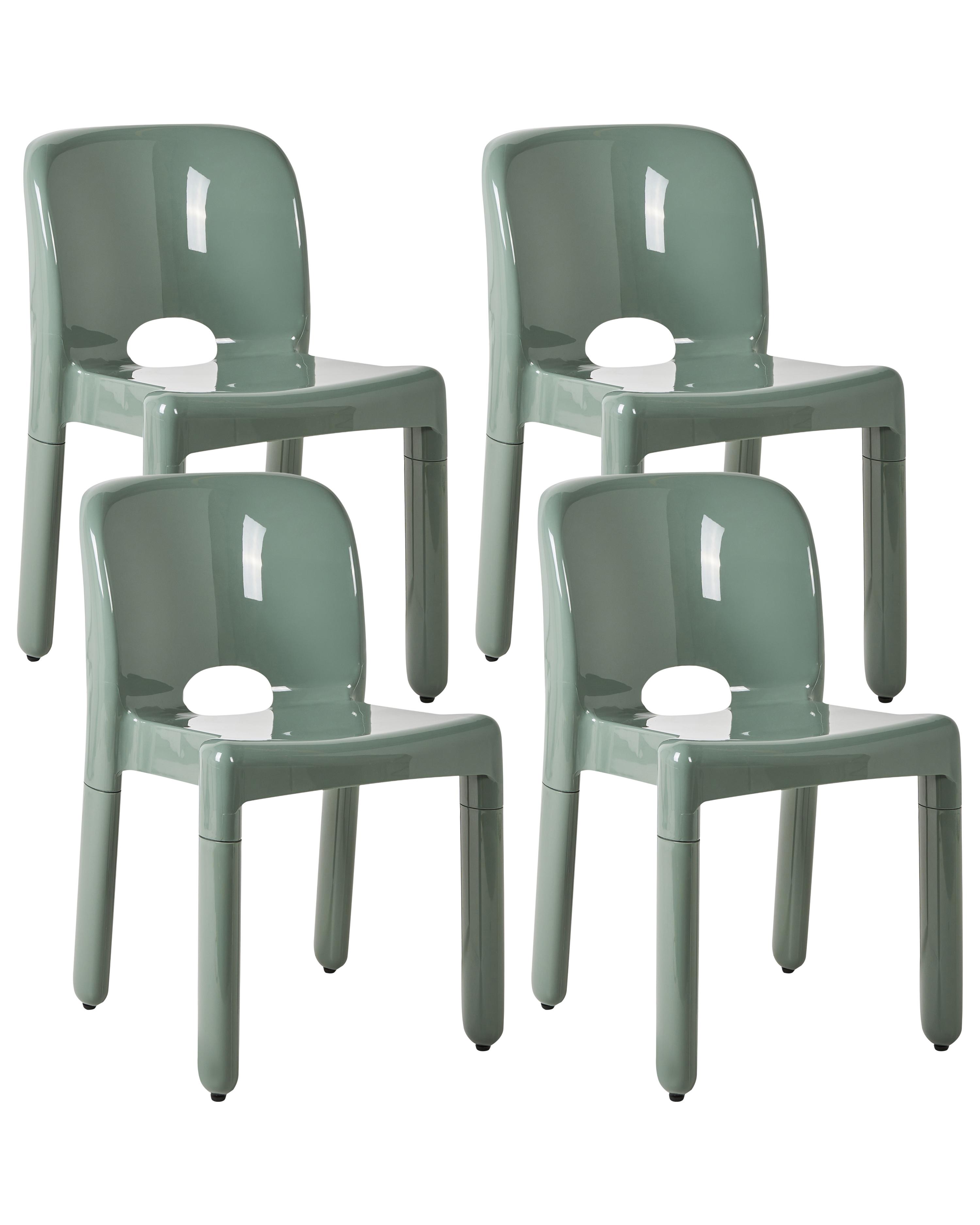 Set of 4 Garden Chairs BETIM Green