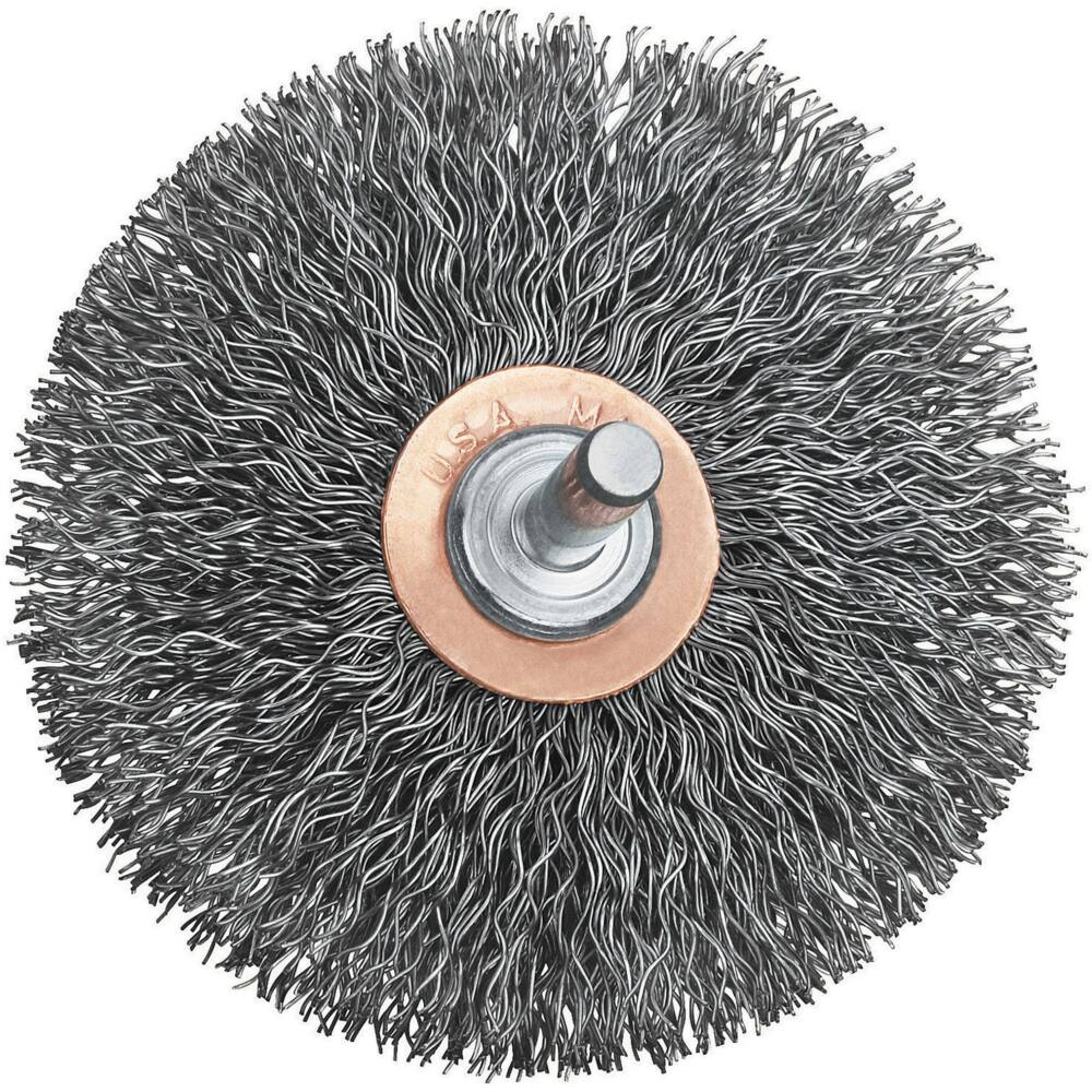 DEWALT DW4903 3-in Crimped Carbon Steel Flat Faced End Wire Wheel Brush 1/4-in Arbor
