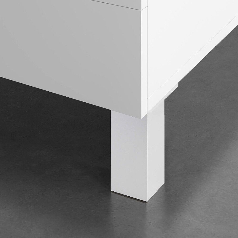 MØBELBEN REI ABS-PLAST 40X40X100MM ALUMINIUM