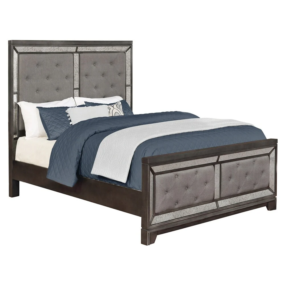 Silver Orchid Chase Caviar and Grey 5-piece Bedroom Set