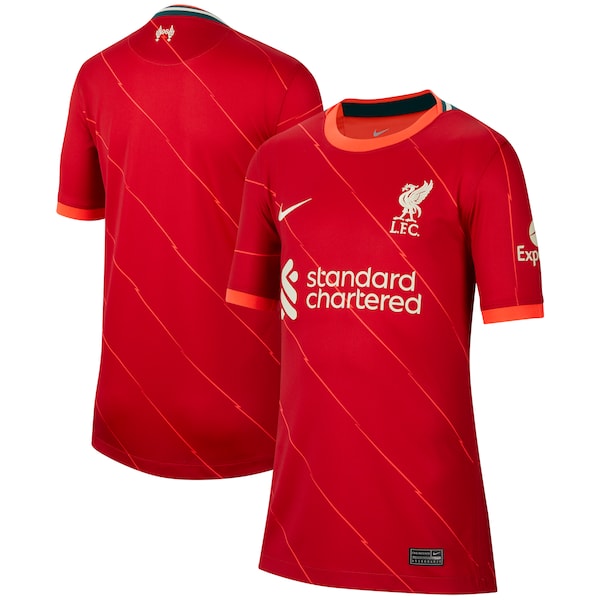 Liverpool Nike Youth 2021/22 Home Breathe Stadium Replica Jersey - Red