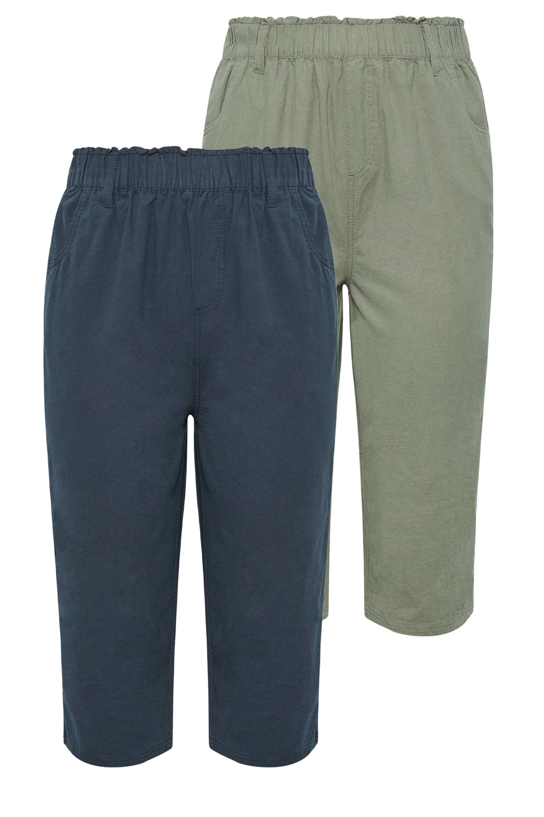 Yours 2 Pack Cool Cotton Cropped Trousers