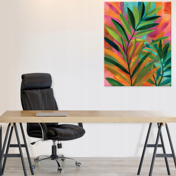 Obraz Liście Zielony Na Płótnie Do Sypialni Salonu 40x60