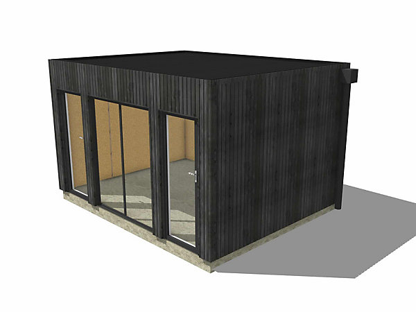 Extension maison en bois en bois 4,4 x 3,5 x 2,7 m