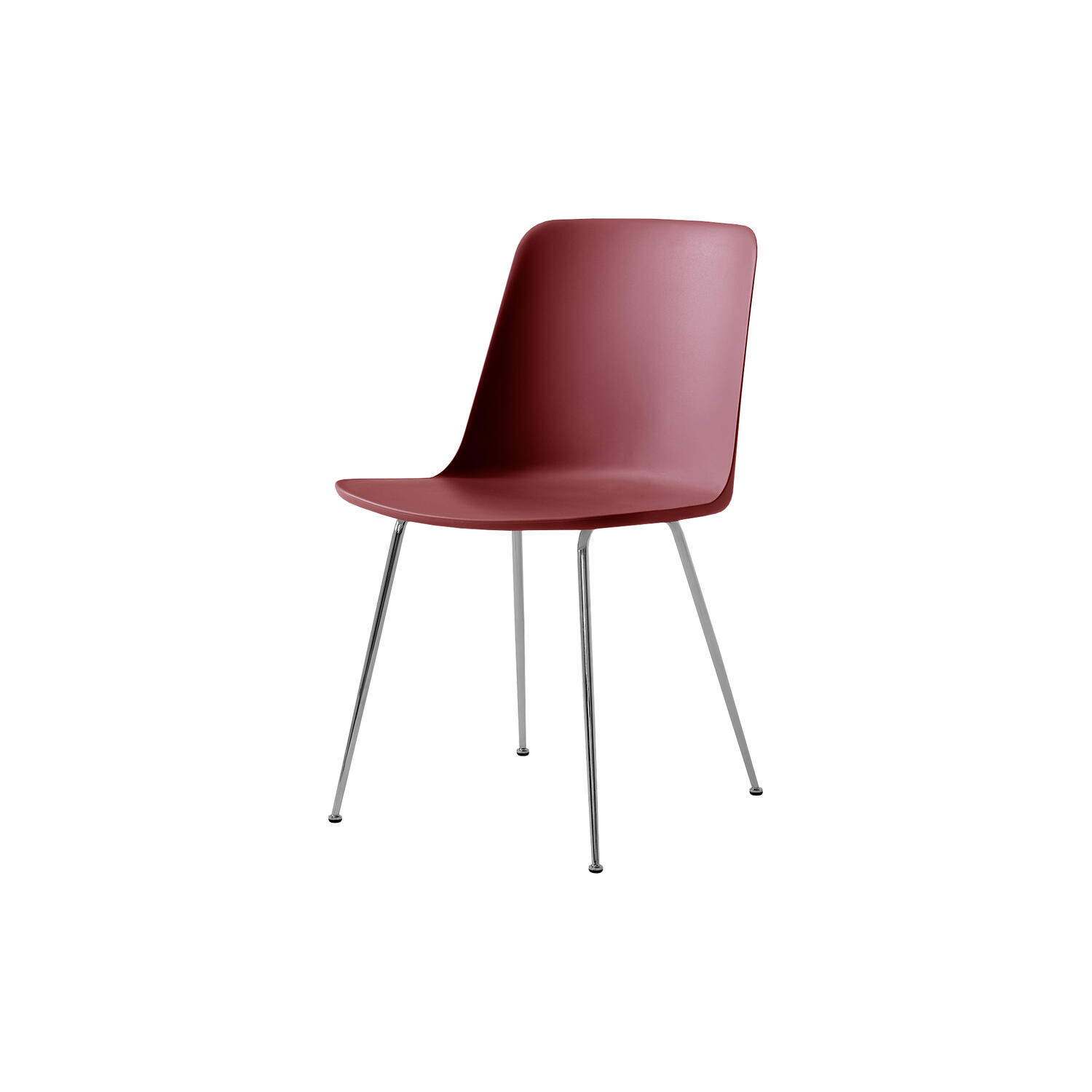 Rely HW6 spisebordsstol, red brown/chrome