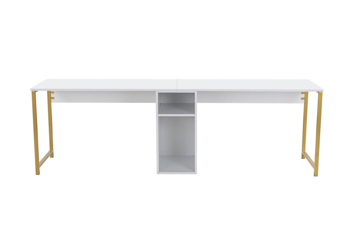 Giga Meubel - Bureau Wit Hout - 240x60x74cm - Twin