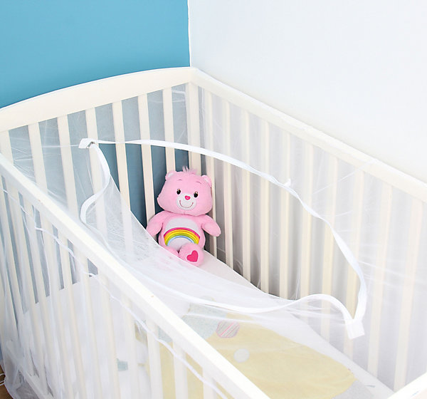 Moustiquaire pour lit bébé avec ouverture zippée