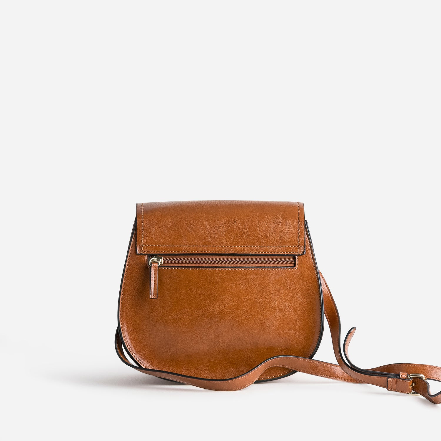 Sac besace cognac