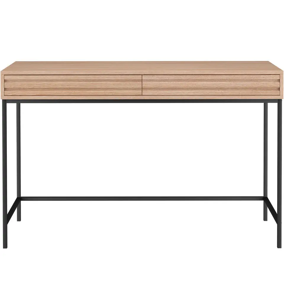 Celine -Bureau met 2 laden eiken spaanplaat