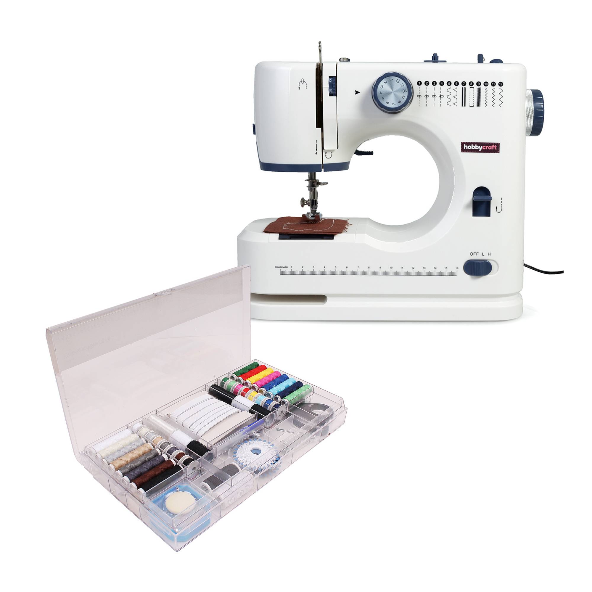 Hobbycraft 12S Sewing Machine and Sewing Kit Bundle