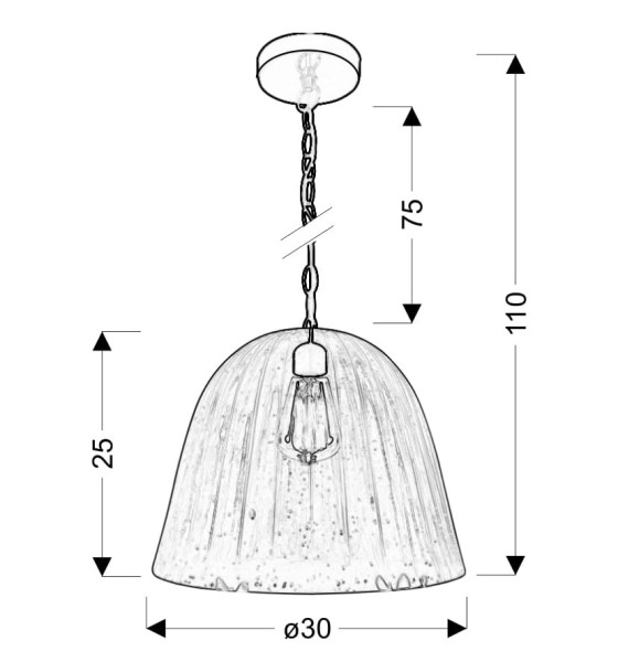 Lampa wisząca czarno-niebieska VASE 1xE27x60W wym: 110x30x30 cm Candellux