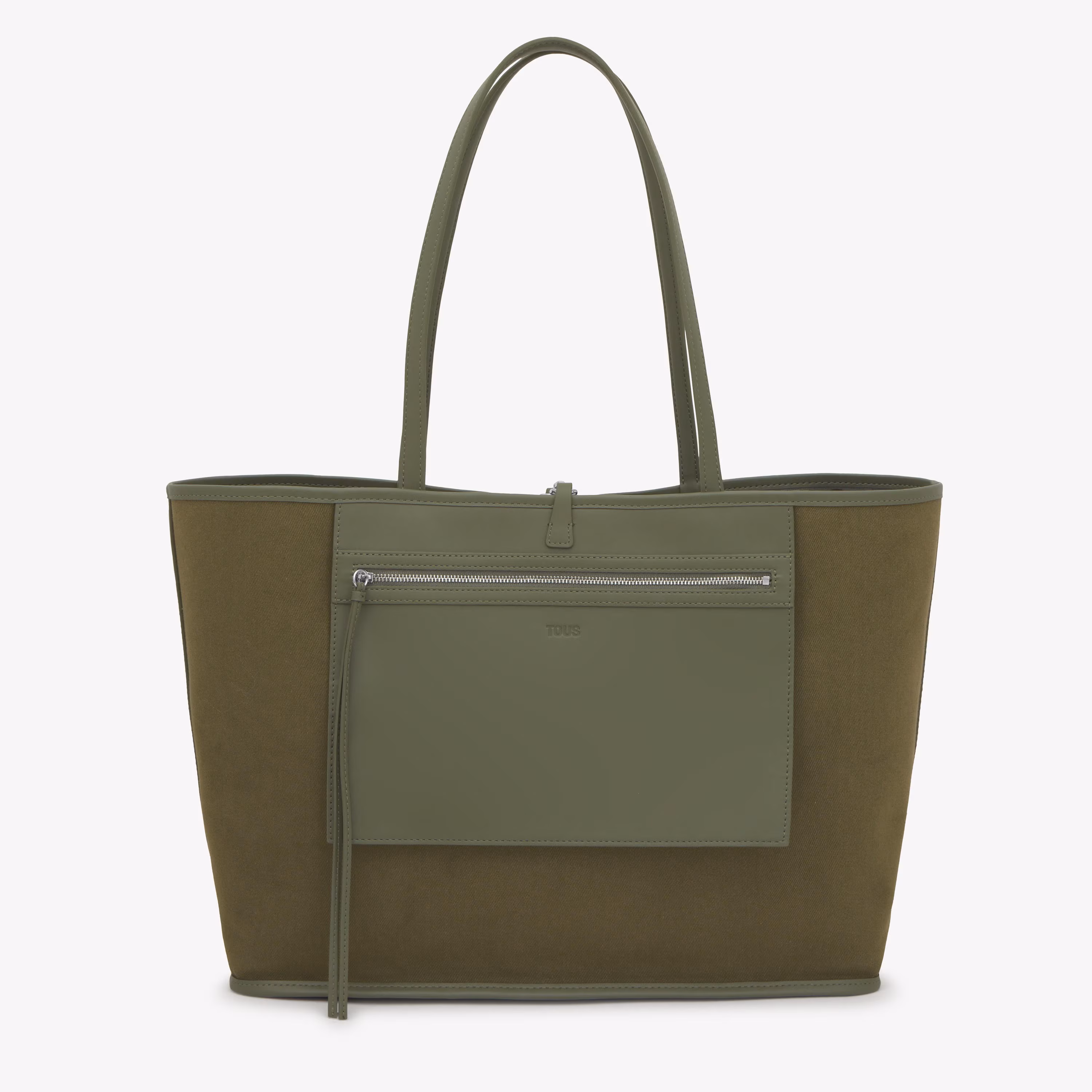 Capazo grande reversible caqui TOUS Double Way Manifesto